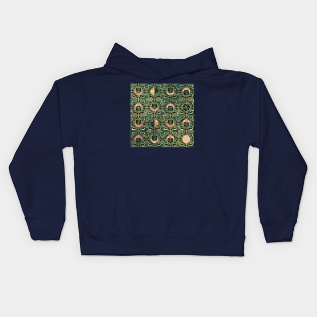 Art Deco Moonbeams Kids Hoodie by ThisIsNotAnImageOfLoss